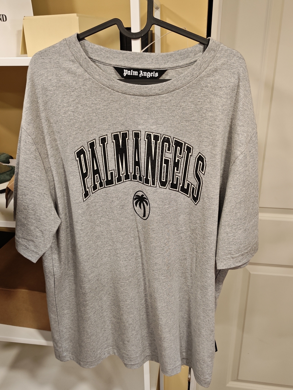 Palm Angels Grey Logo Tee